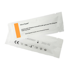 Marijuana, nicotine, and alcohol drug test packaging