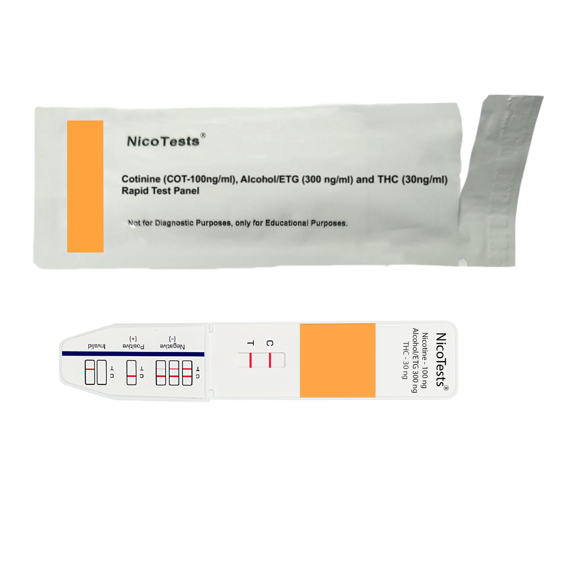 ExtraSensitive Marijuana Nicotine Alcohol Urine Drug Test NicoTests