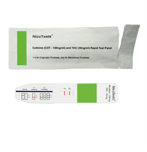 marijuana and nicotine urine test open packaging